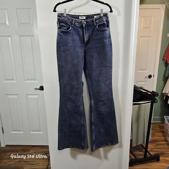 Wrangler Women's Dark Blue Flare Jeans - Picture 6 of 8